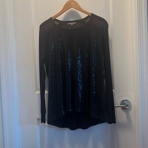 Michael Stars medium beaded and jersey sleeves top